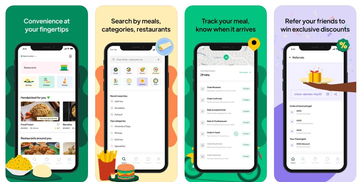 best food delivery services / Apps in Nigeria