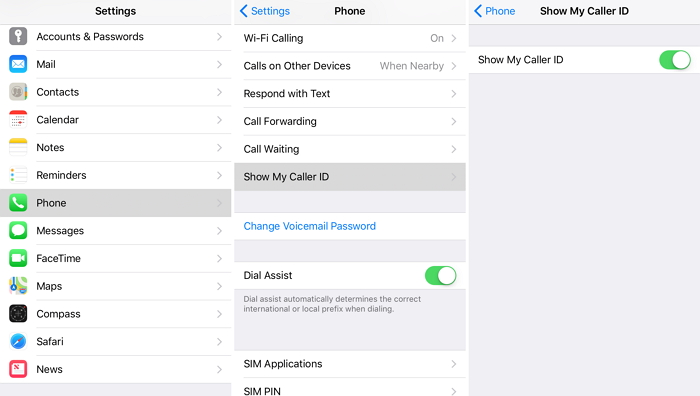 how to disable private number on iPhone